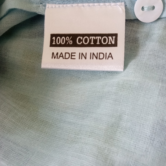 OLIVIA JAMES THE LABEL Chloe Cotton Puff Sleeve Ruffle Dress |S - Picture 8 of 9